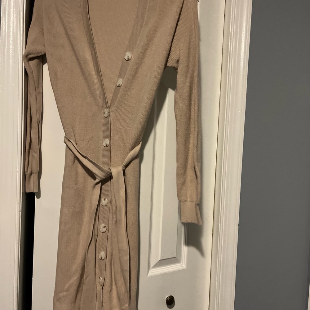 Button-Up Cotton Maternity Dress